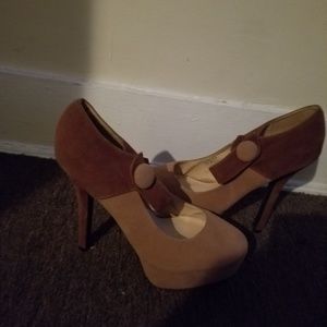 Two tone high heels
